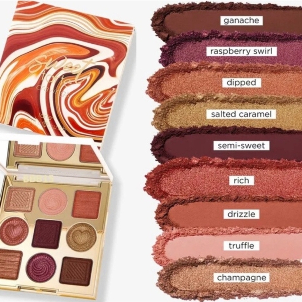 Tarte Sweet Cravings Champagne And Burgundy Eyeshadow Palette 9 Quality Shades